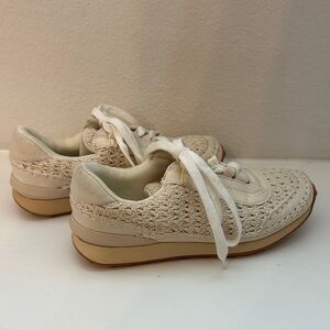 MIA Beige Woven Sneakers